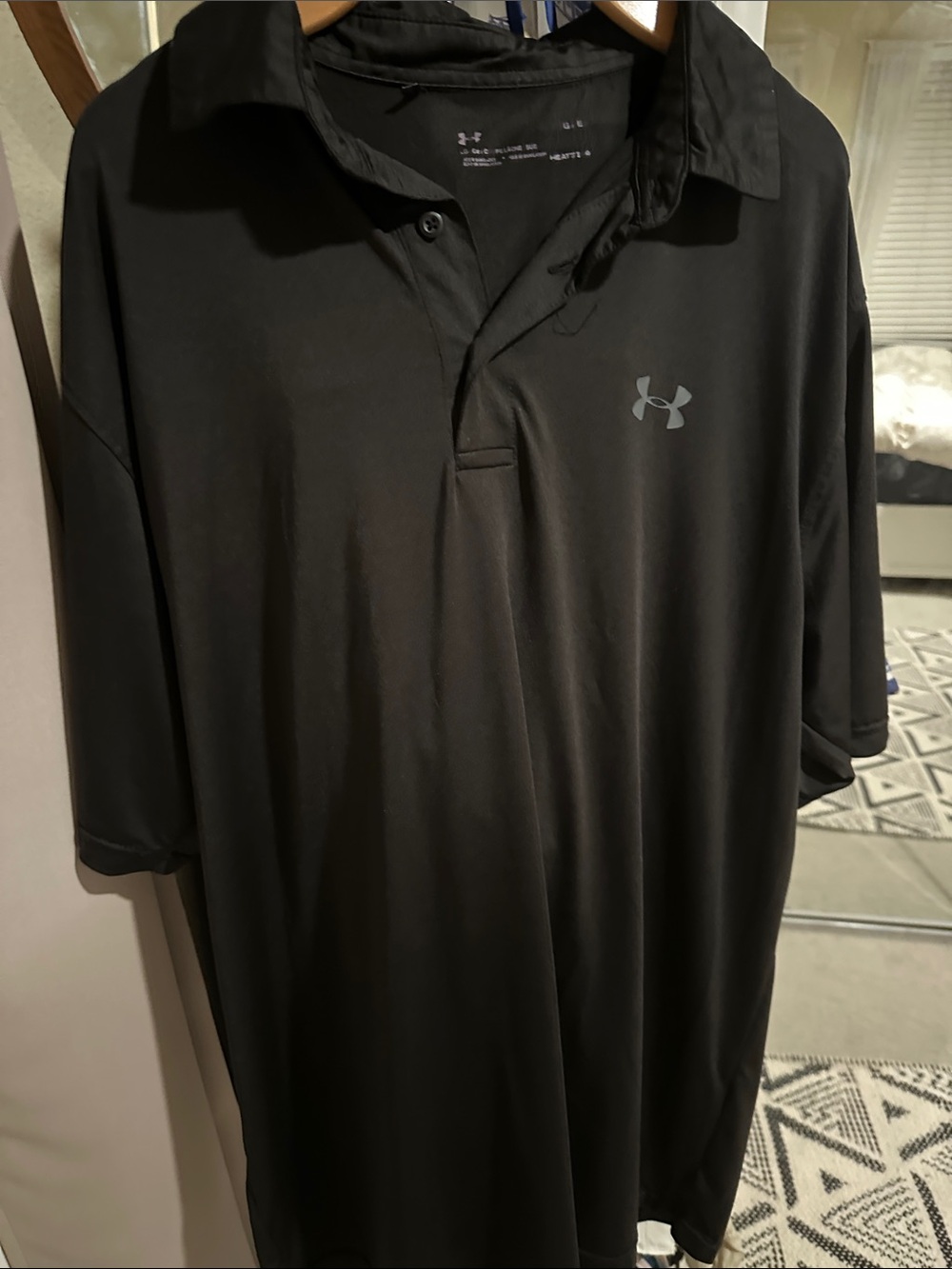 Under Armour Black Men’s Polo with Reflective Logo